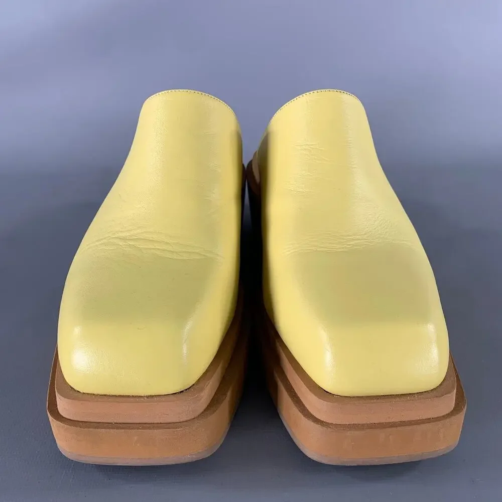 ECKHAUS LATTA Size 7 Yellow Mules Loafers